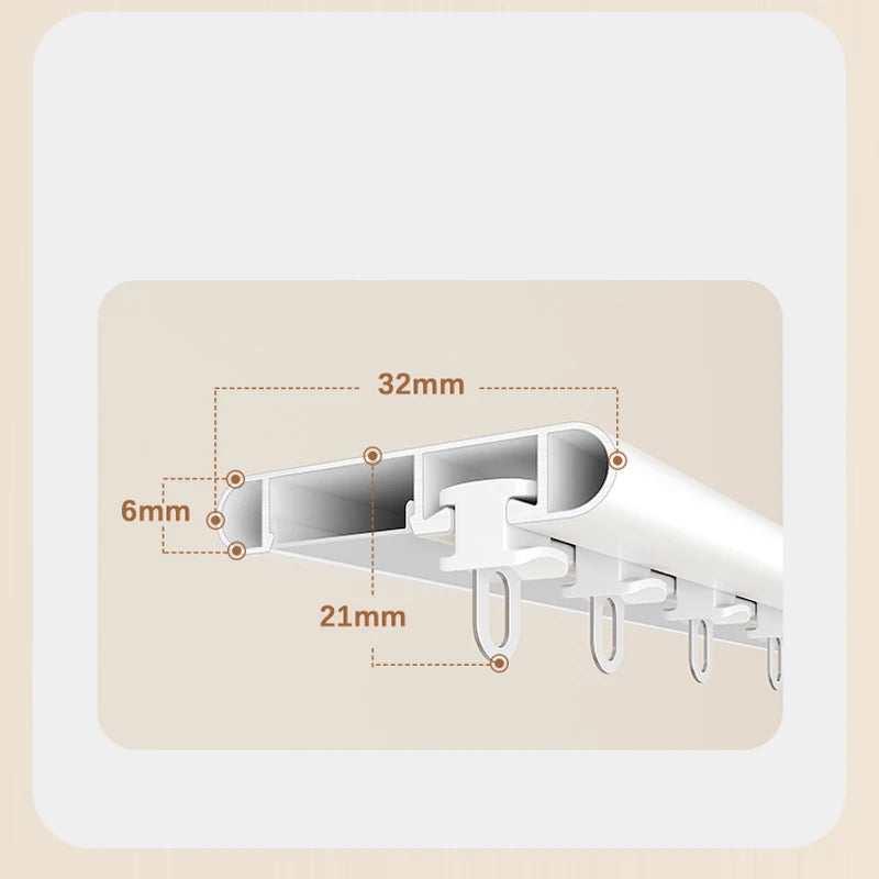 GlideMax Ceiling Mount Curtain Drapery Track