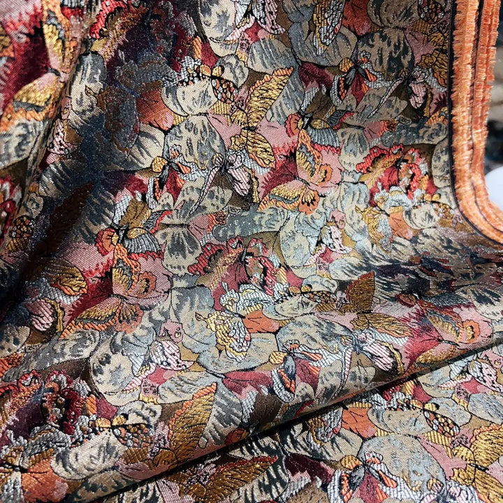 Lendor Leaf Butterfly Woven Brocade Fabric