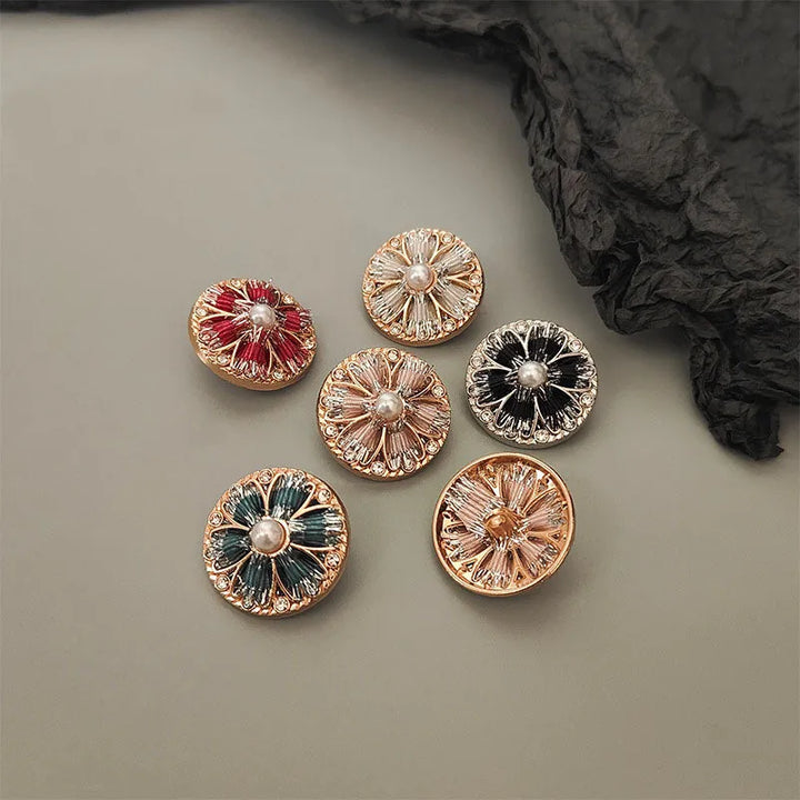 6 PC / Umeda Rhinestone Buttons