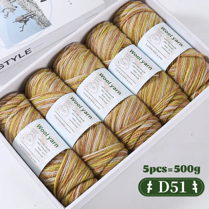 500g Gradient Color Rainbow Yarn