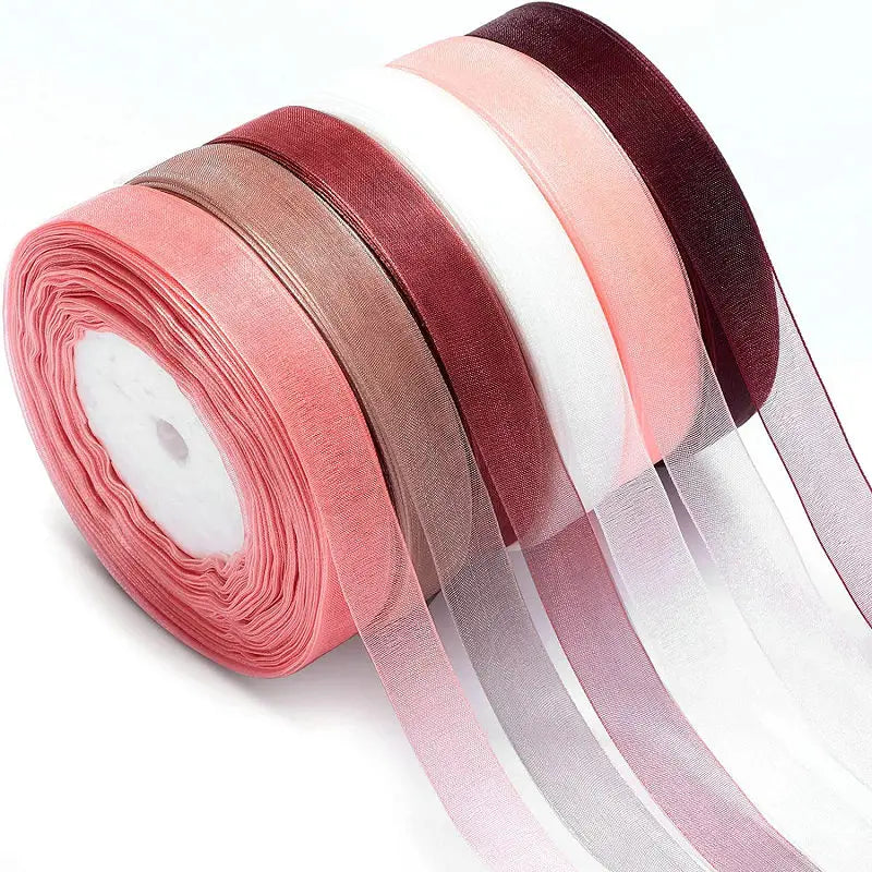 10 Yards / Sheer Chiffon Organza Satin Decoration Ribbon