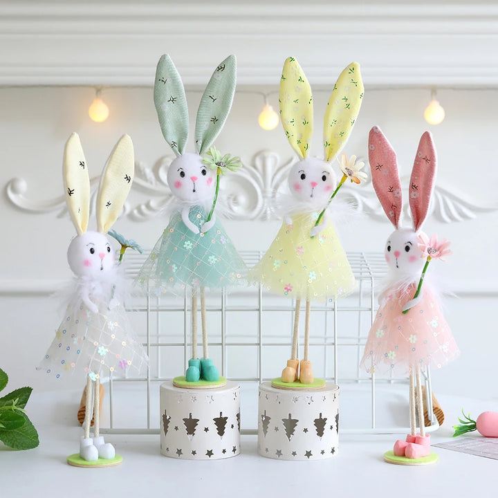 Easter Standing Flower Bunny Fairy Angels