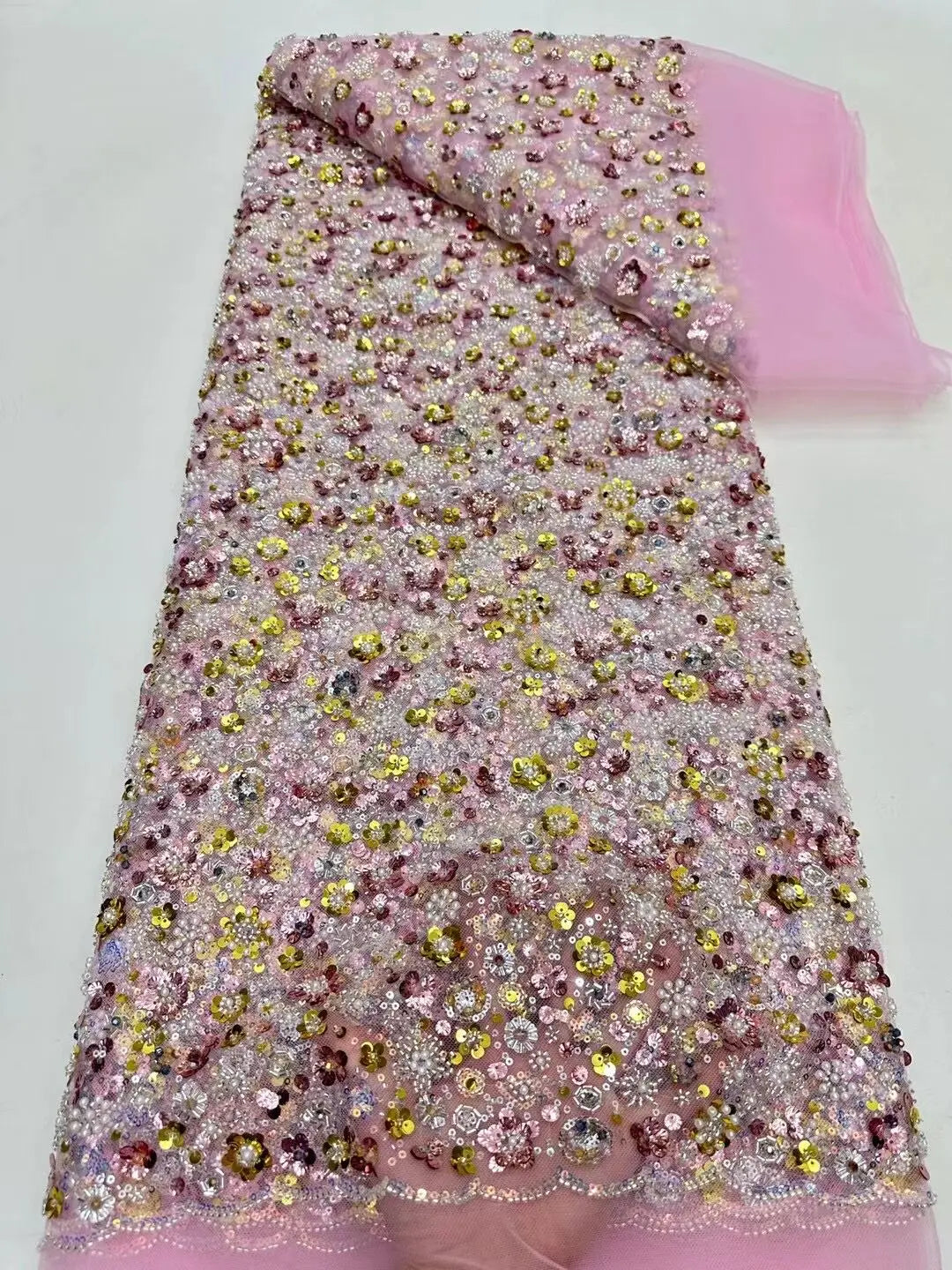 5 YARDS / 6 COLORS / Manoes Allover Floral Sequin Beaded Embroidery Tu Classic Modern Fabrics 5 YARDS / 6 COLORS / Manoes Allover Floral Sequin Beaded Embroidery Tu Classic Modern Fabrics