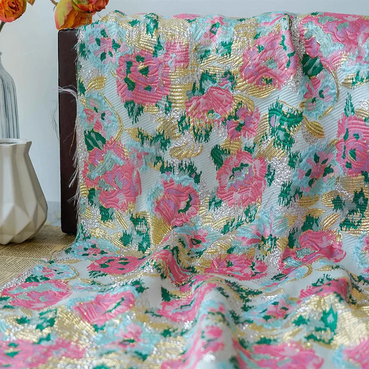 Lumerel Colorful Gold Flower Yarn Dyed Jacquard Fabric