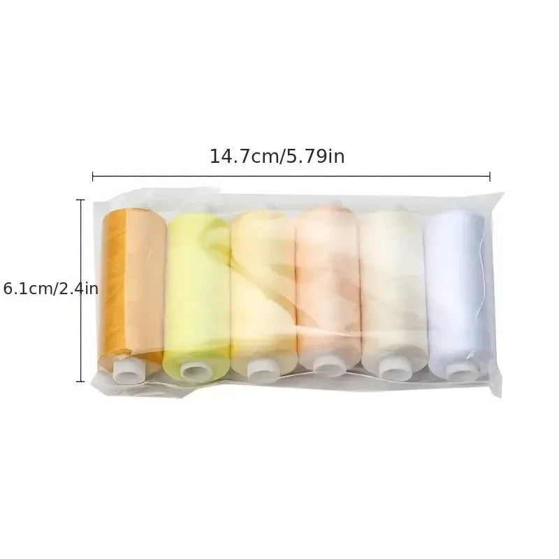 6 Rolls / Polyester Sewing Thread Set