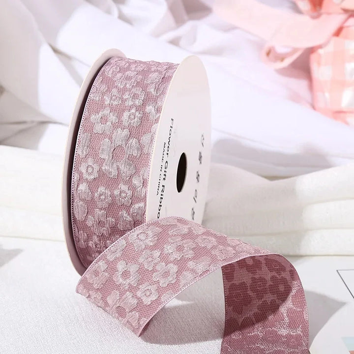 10 Yards / 3D Flower Wrinkle Embossment Ribbon