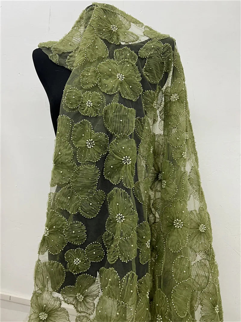 Aven Embroidered Tulle Lace Fabric