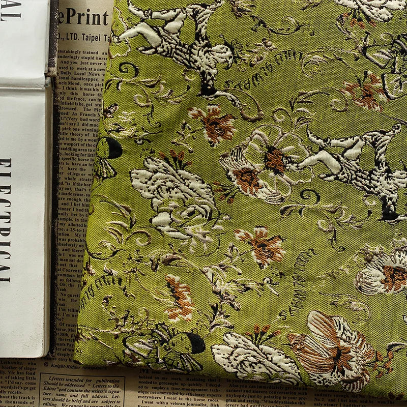 Oris Rose Flower Yarn Dyed Jacquard Fabric