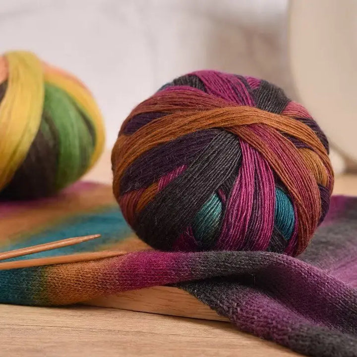 300g Pack Rainbow Wool Yarn