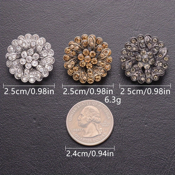 3 PC / Shaio Rhinestone Buttons