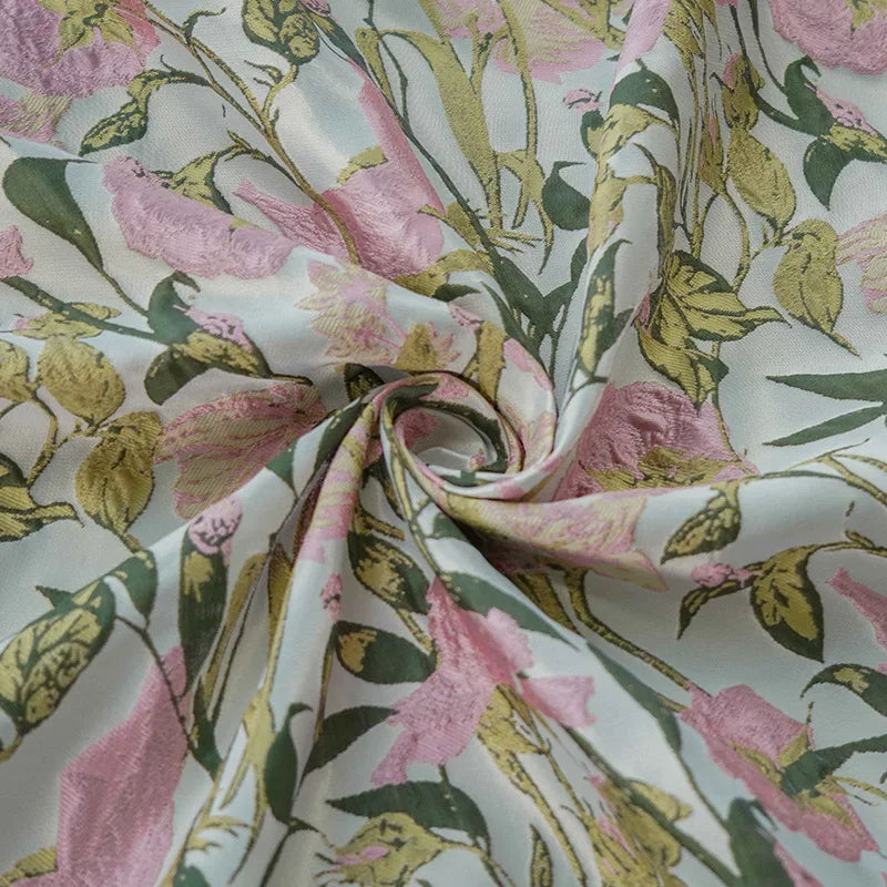Demure Floral Yarn Dyed Jacquard Fabric