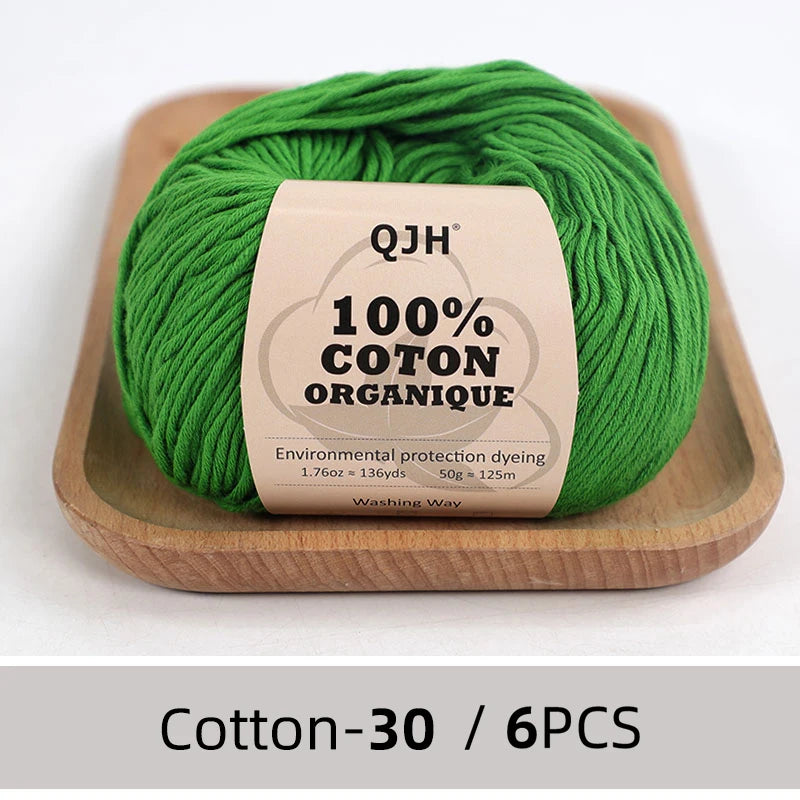 6 PC / 100% Cotton Summer Soft Yarn