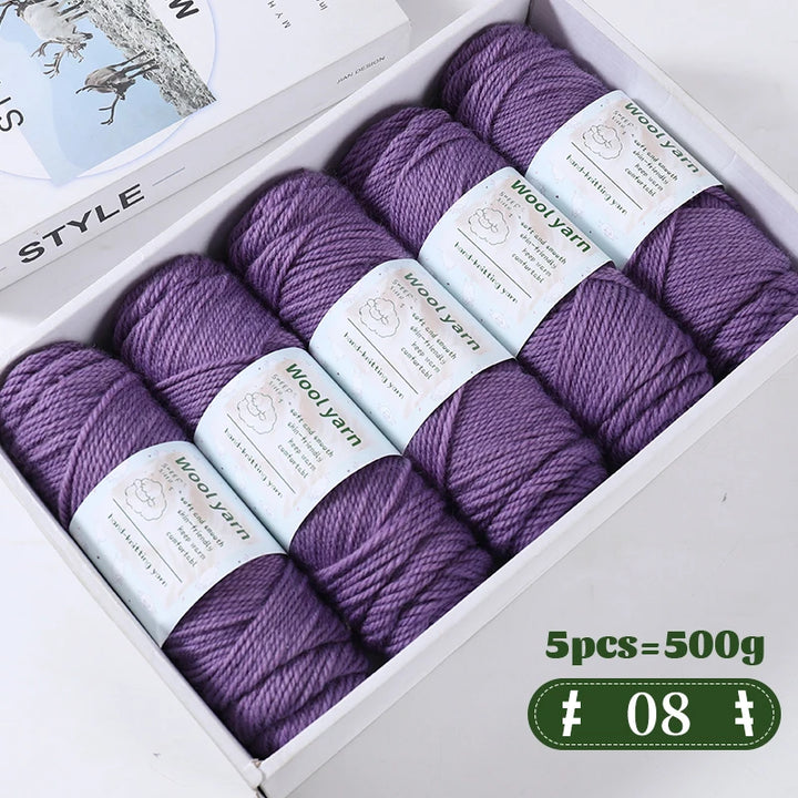 500g Gradient Color Rainbow Yarn