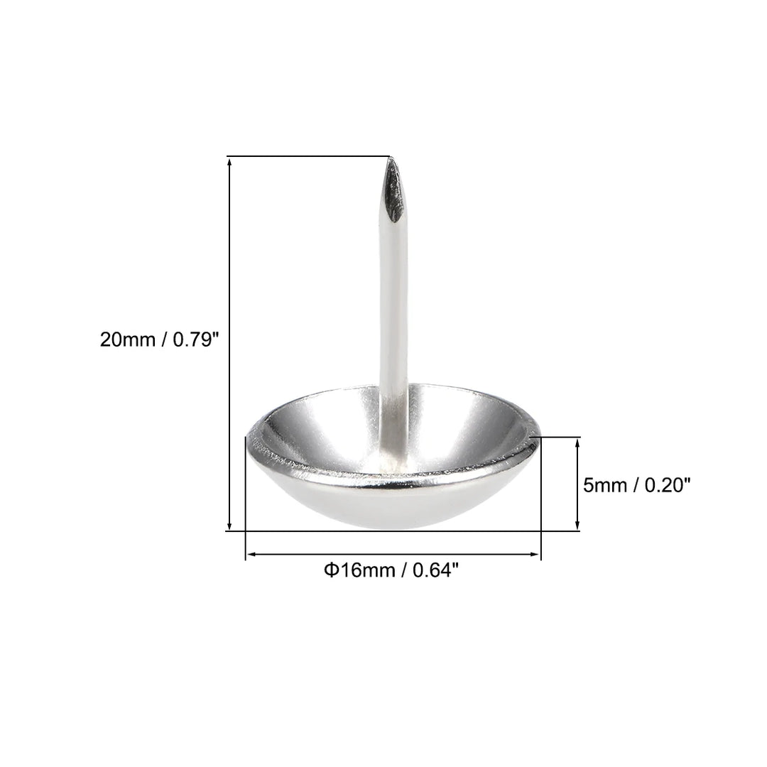 10/20/25pc Round Silver Upholstery Nails