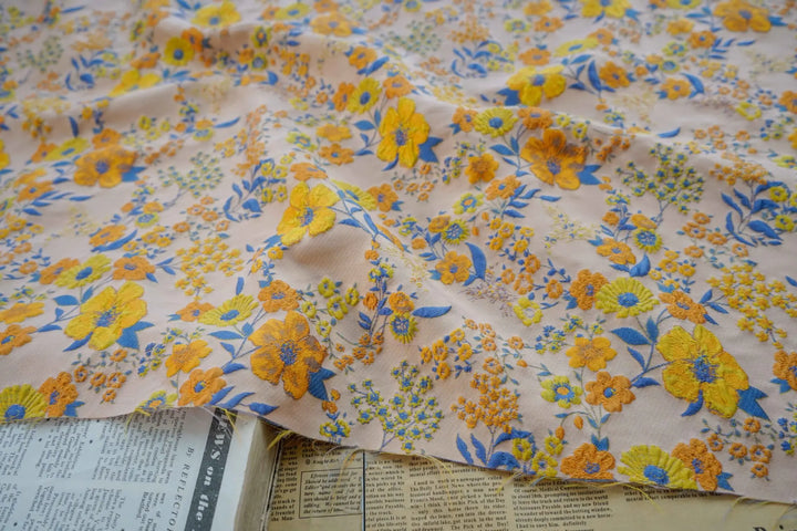 Mino Poppy Floral Woven Jacquard Fabric
