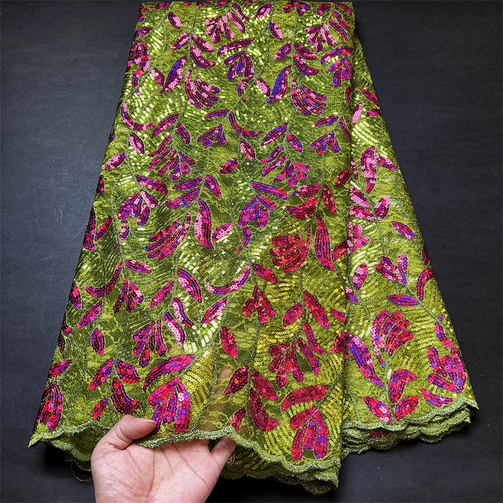 5 YARDS / 5 COLORS / Isoa Floral Viscose Jacquard Woven Fabric for Dresses, Jackets, Suits, Shirts, Skirts Lining