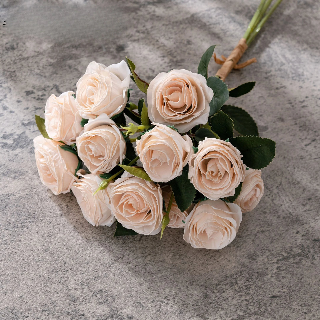 Brio 17 Inch Artificial Burnt Edge Rose Bouquet