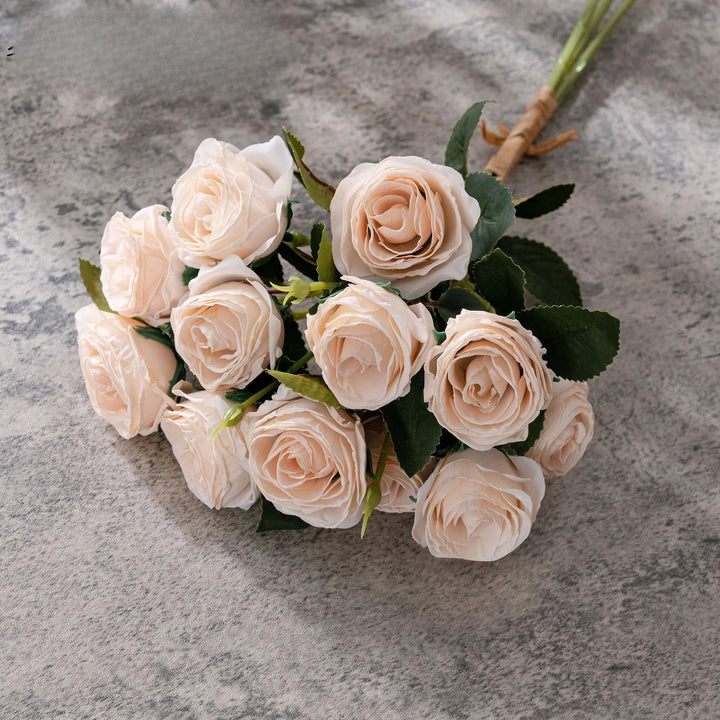 Brio 17 Inch Artificial Burnt Edge Rose Bouquet