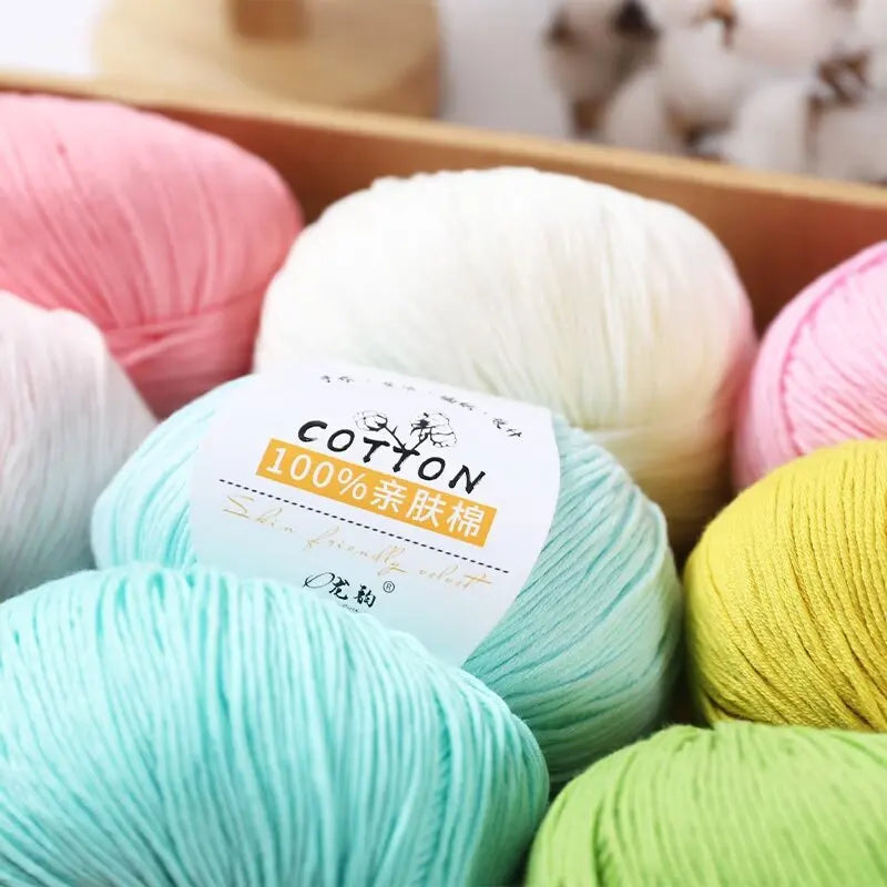 50g 100% Cotton Soft Colors Yarn Cotton