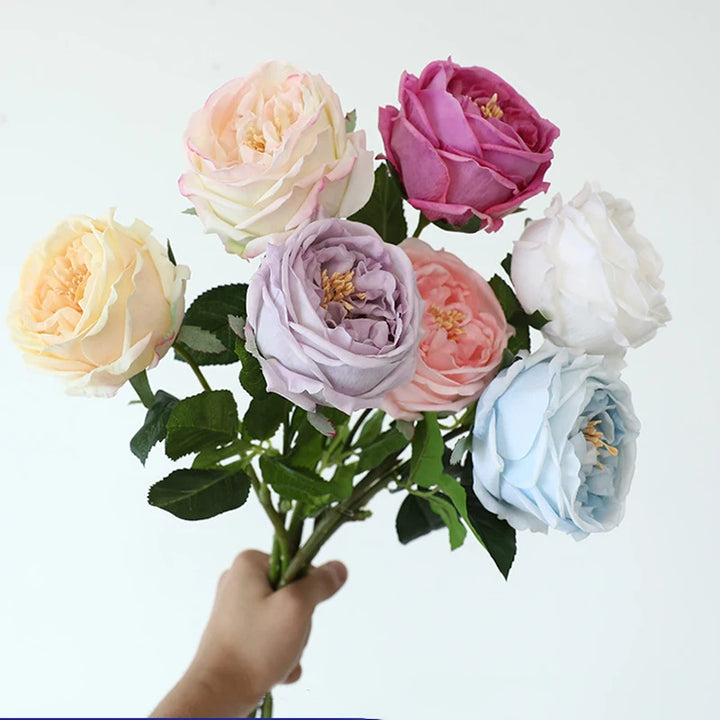 5 PC /  Tea Rose Branch Fake Flower Bundle