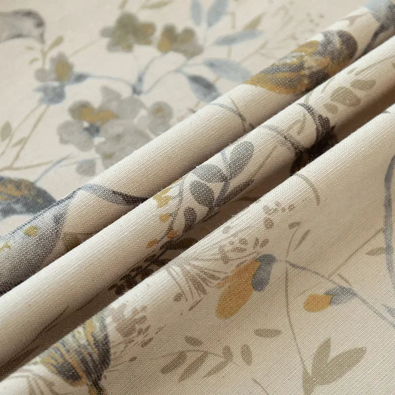 Printed Cotton Linen Custom Made Curtain Drapery