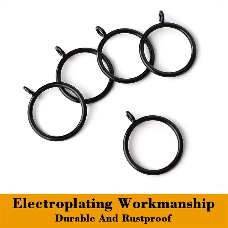 20 PC / Black Metal Drapery Rod Ring – Classic Modern Fabrics