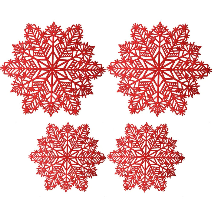 Coaster Set of 4 Christmas Snowflake Placemats