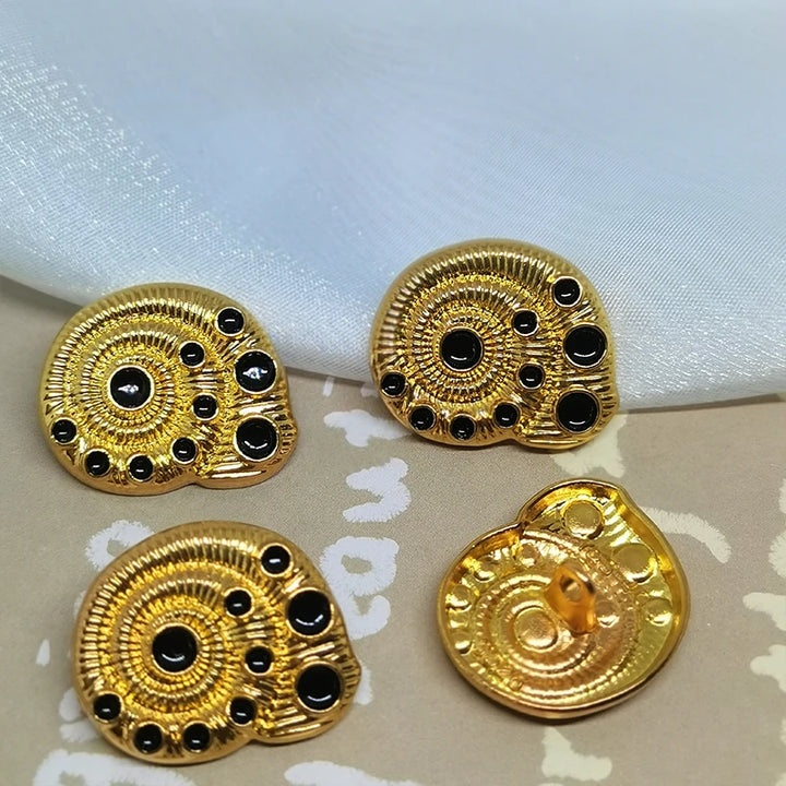 Faheao Camellia Flower Resin Button - 6 PC