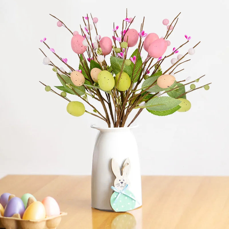 Artificial Easter Painted Eggs Flower Bouquet