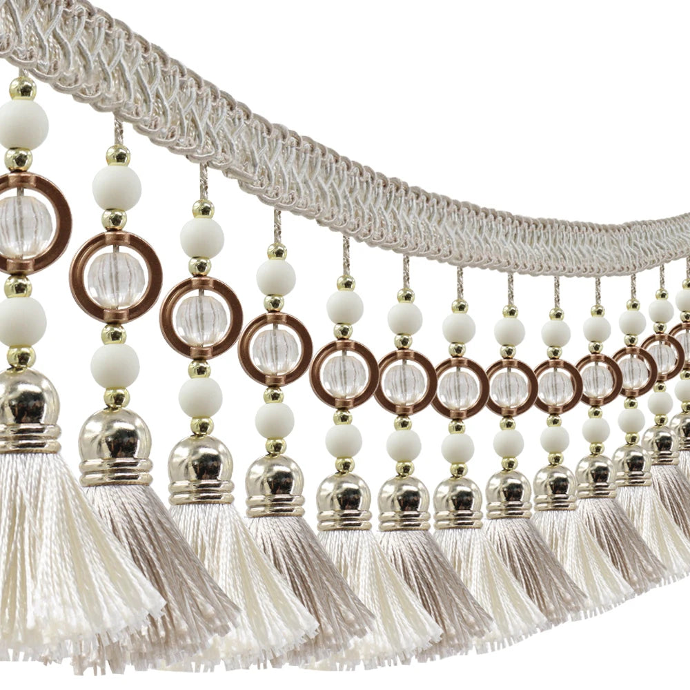 3 YD / Bravelle Tassel Beaded Fringe Trim