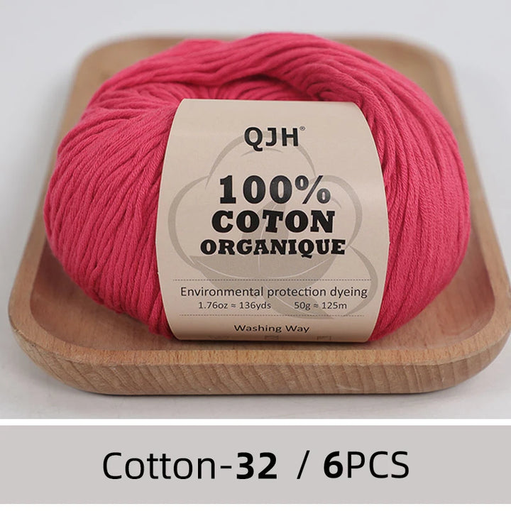 6 PC / 100% Egyptian Cotton Summer Soft Yarn