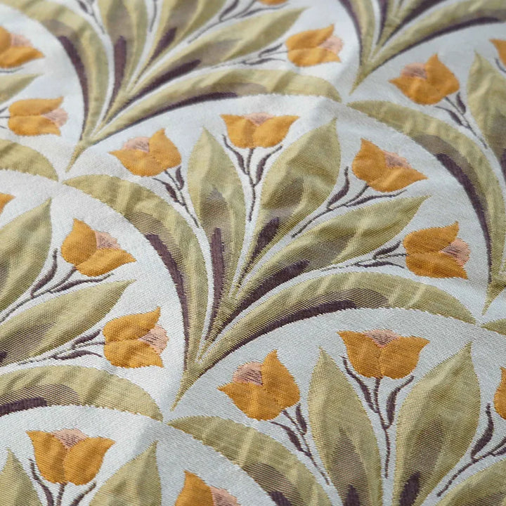 Tulip Pattern Yarn Dyed Jacquard Fabric
