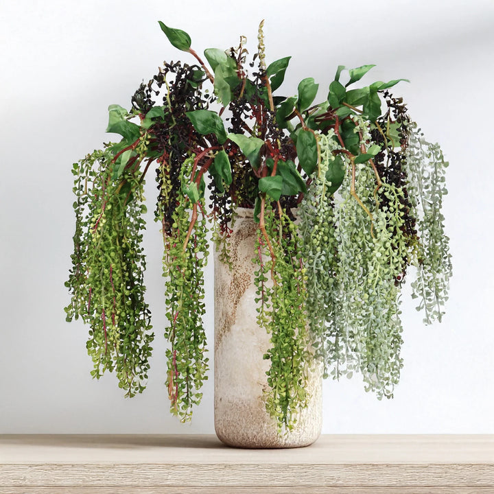 Lisse 36 Inch Artificial String Of Pearls Hanging Plant Faux Greenery