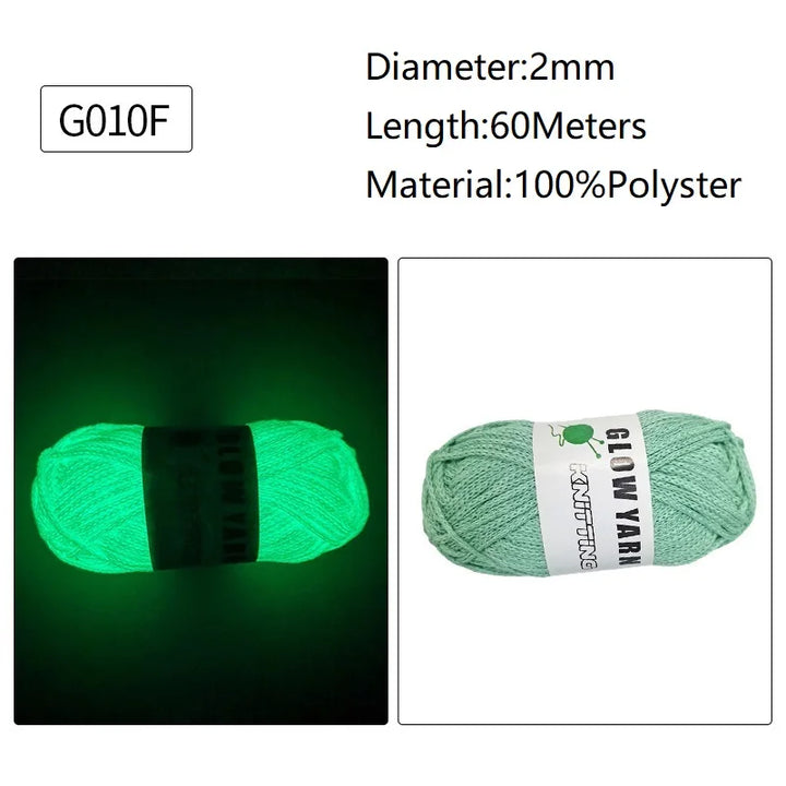 2mm 4mm Luminous Yarn Glow in the Dark Yarn