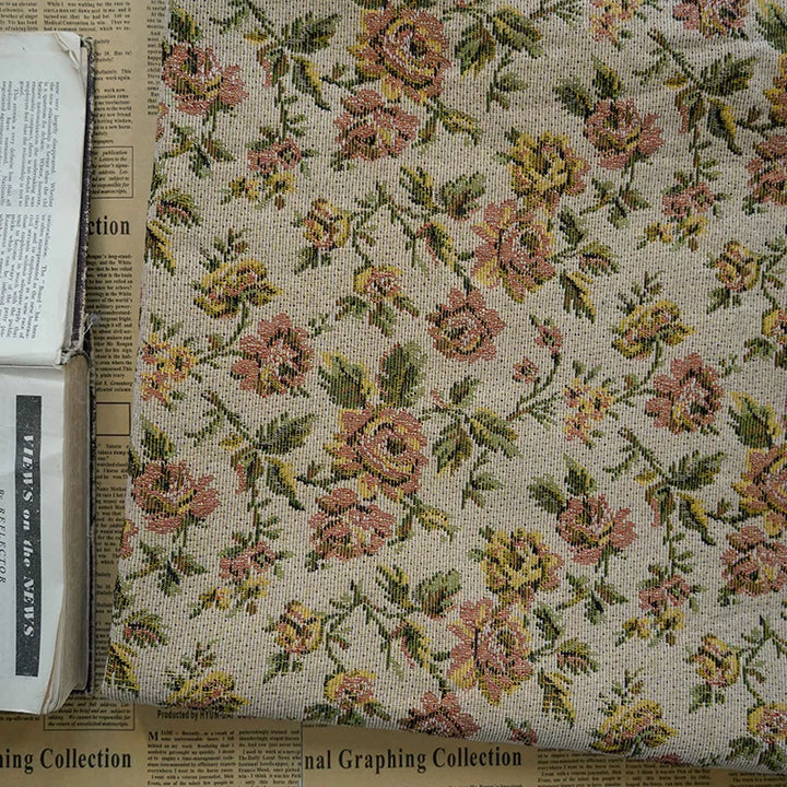 Inkoa Retro Rose Yarn Dyed Jacquard Fabric