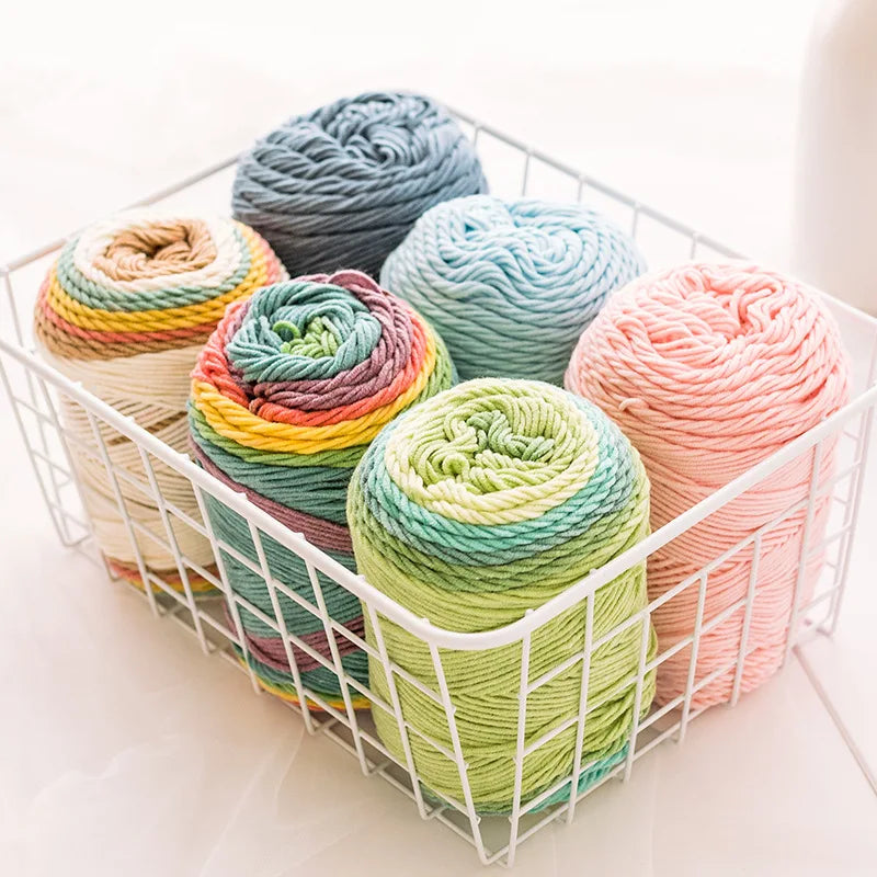 100g Ball Rainbow Cotton Yarn