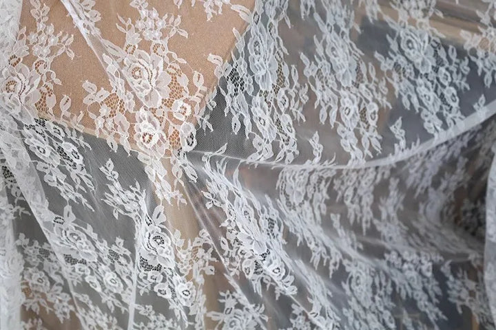 3 YARDS / 2 Colors / Lustrelle Embroidered Eyelash Lace