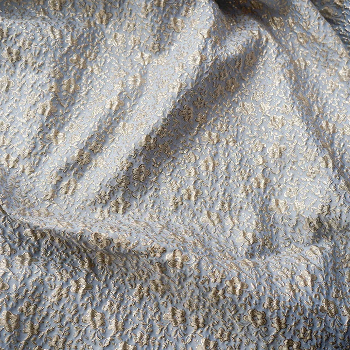Elimani Gold Silver Floral Jacquard Fabric