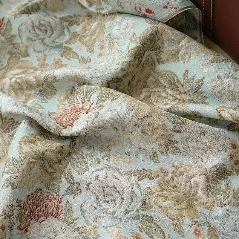 Minon Large Flower Thick Yarn Dyed Jacquard Fabric