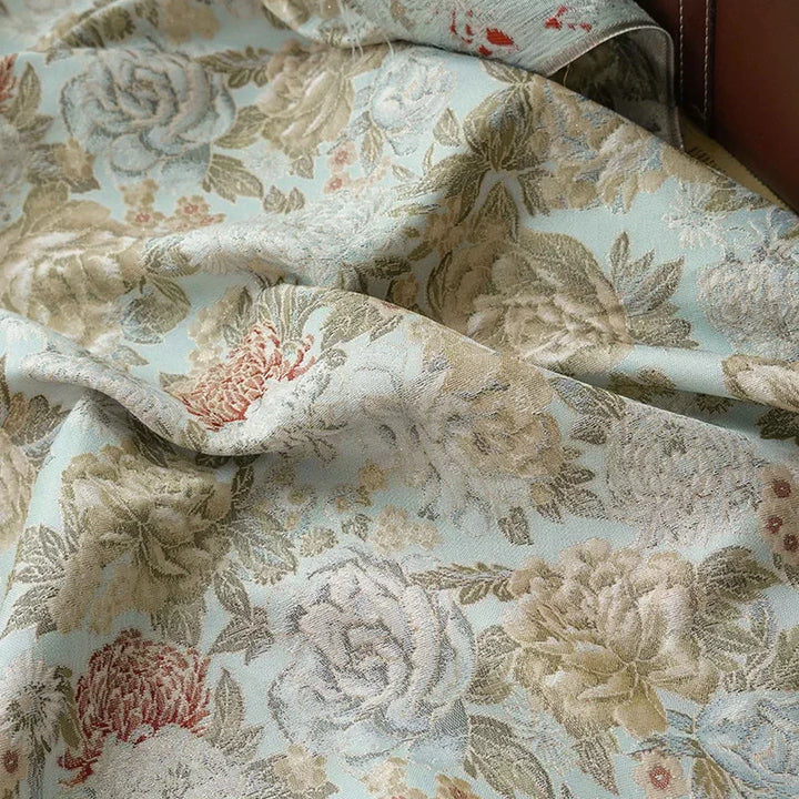 Minon Large Flower Thick Yarn Dyed Jacquard Fabric