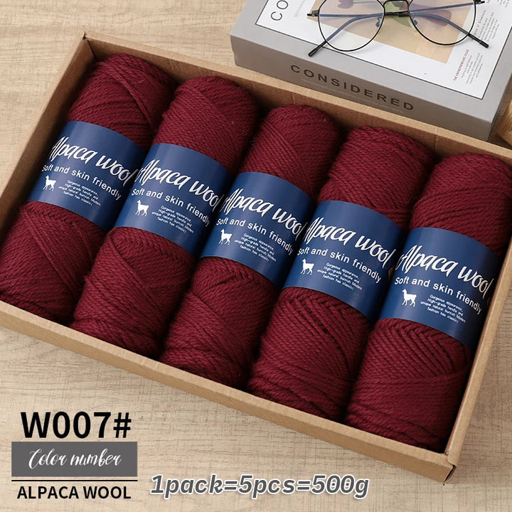 5 PC / Alpaca Wool Coarse Yarn