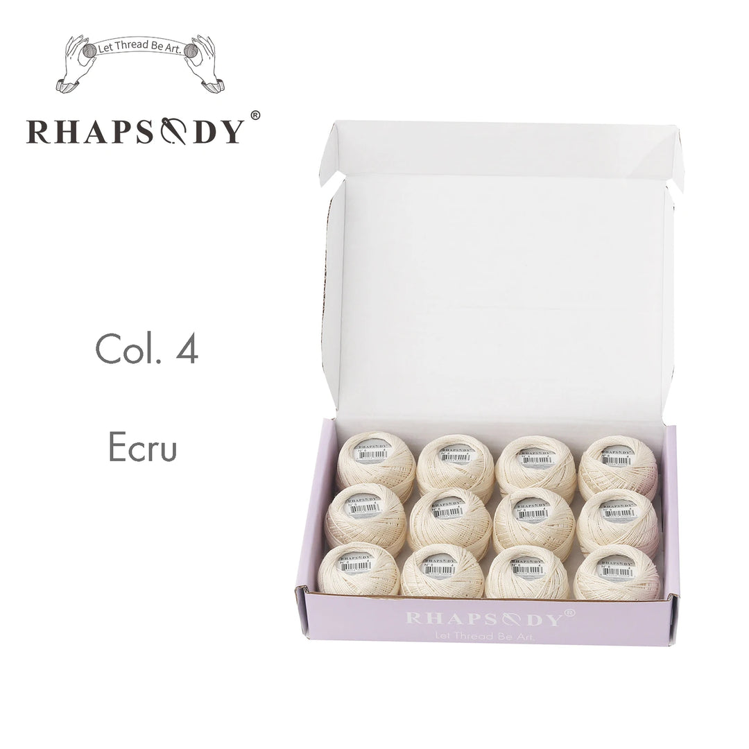 12 Roll / 100% Egyptian Cotton Crochet Thread Set