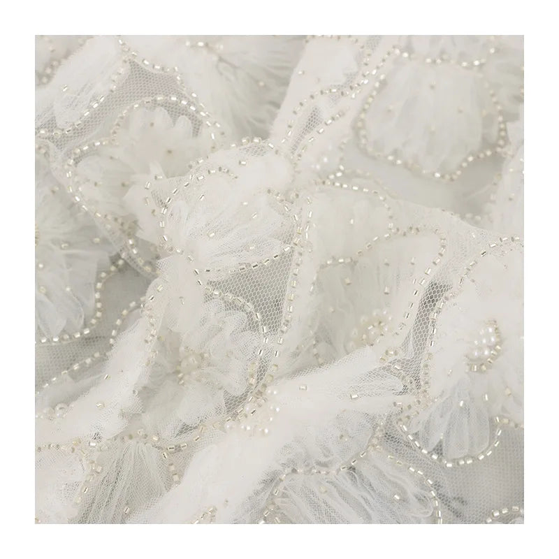 Aven Embroidered Tulle Lace Fabric