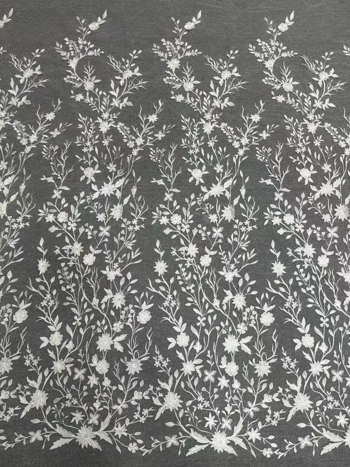 Cora Embroidered Tulle Lace Fabric