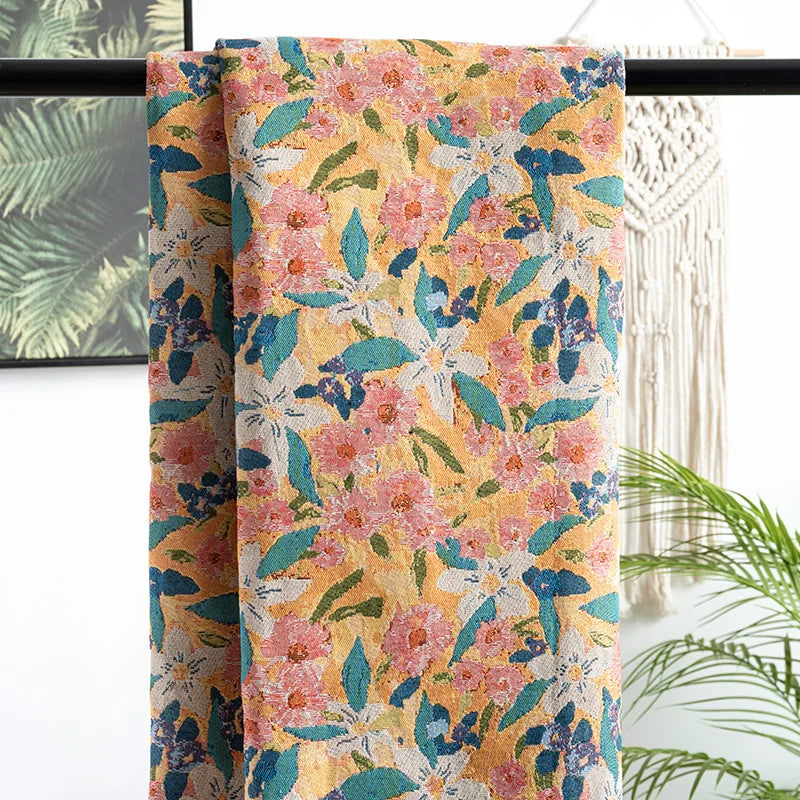 Medley Pastoral Style Floral Chenille Fabric