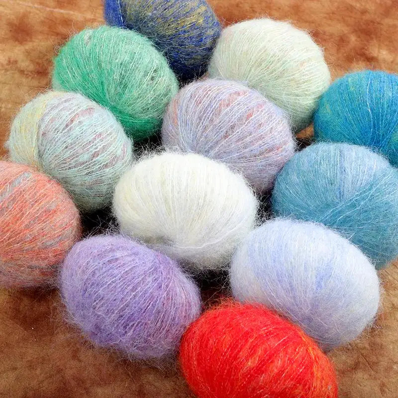 250g/set Colorful Mohair Yarn for Hand Knitting