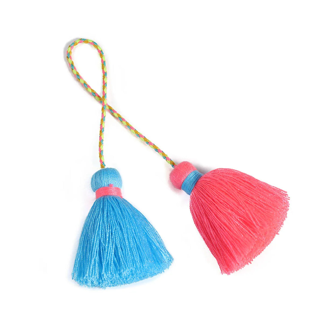 2 PC Vireau Double Tassel Cotton Thread Cord Tassels