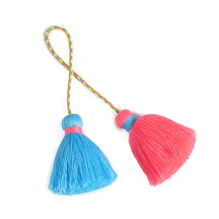 2 PC Vireau Double Tassel Cotton Thread Cord Tassels