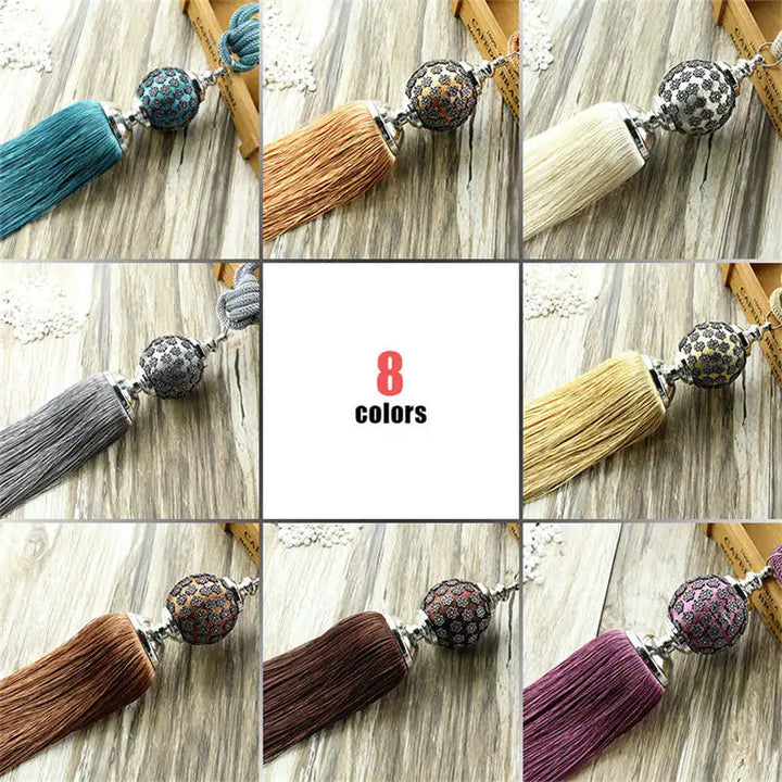 2 PC Eloure Curtain Tassel Fringe Tiebacks