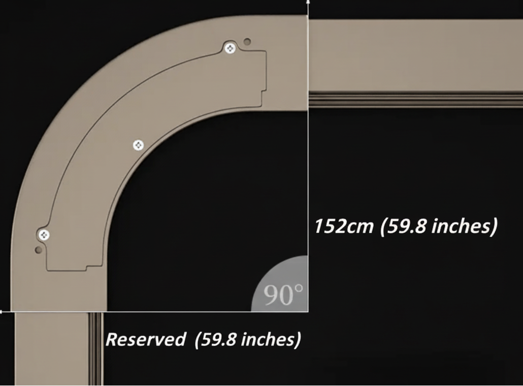 Axis Ultra-thin Silent L-Shaped Curtain Track